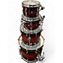 Used Gretsch Drums 5 Piece RENOWN Trans Red Drum Kit Trans Red