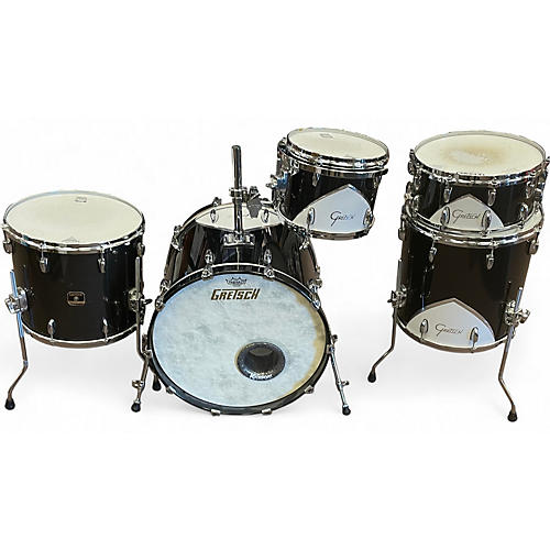 Used Gretsch Drums 5 Piece Renown 57 Black and White Drum Kit Black and White