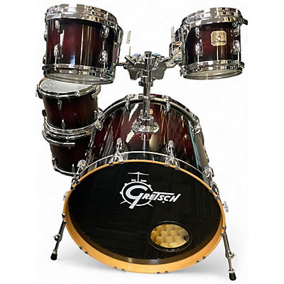 Used Gretsch Drums 5 Piece Renown Maple 5 piece Dark Cherry Burst Drum Kit