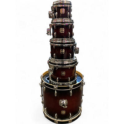 Used Gretsch Drums 5 Piece Renown Maple Dark Cherry Burst Drum Kit