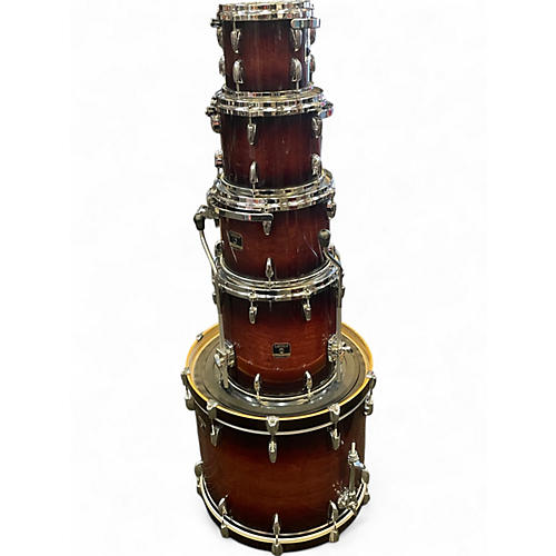 Used Gretsch Drums 5 Piece Renown deep cherry burst lacquer Drum Kit deep cherry burst lacquer