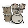 Used Gretsch Drums 5 Piece USA Custom Silver Glass Drum Kit Silver Glass