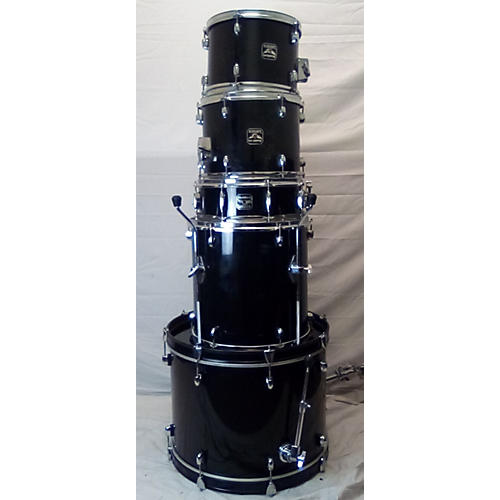 Gretsch Drums Used Gretsch Drums 5 piece Blackhawk Black Drum Kit Black