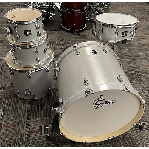 Gretsch Drums Used Gretsch Drums 5 piece Energy Silver Drum Kit Silver