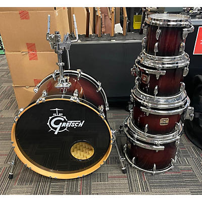 Gretsch Drums Used Gretsch Drums 5 piece Renown Maple Dark Amber Burst Drum Kit