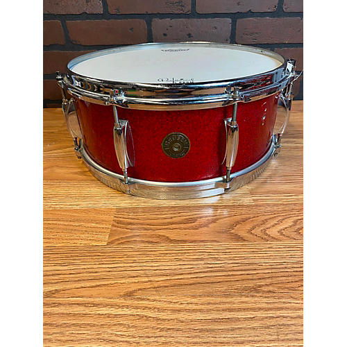 Gretsch Drums Used Gretsch Drums 5.5X14 4157 Snare Drum Drum Red Sparkle Red Sparkle 10