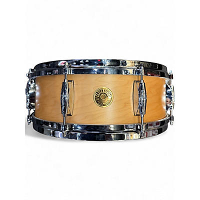 Used Gretsch Drums 5.5X14 USA Custom Ridgeland Snare Satin Natural Drum