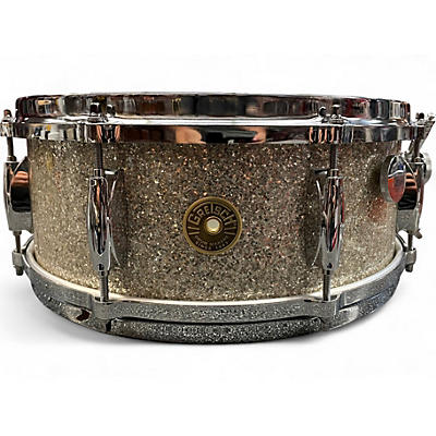 Used Gretsch Drums 5.5X14 USA Custom Silver Glass Drum