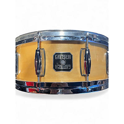 Used Gretsch Drums 5X14 Full Range Snare Natural Drum