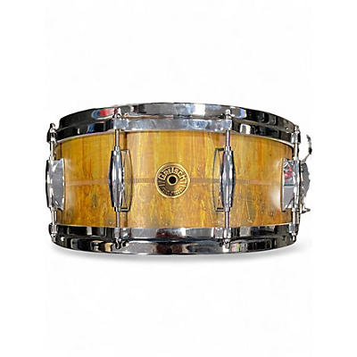 Used Gretsch Drums 5X14 KEITH CARLOCK RAW BRASS Drum