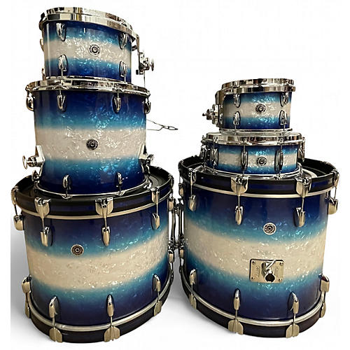 Used Gretsch Drums 6 Piece Brooklyn Series Blue Burst Drum Kit Blue Burst