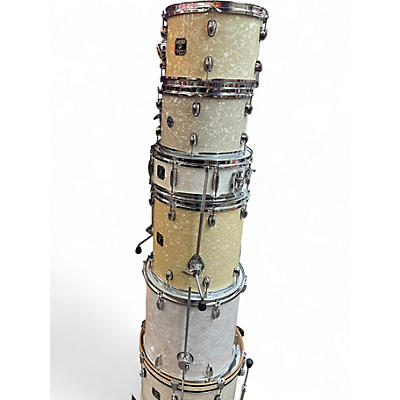 Used Gretsch Drums 6 Piece Catalina Maple WHITE SATIN FLAME Drum Kit