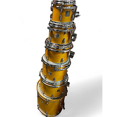 Used Gretsch Drums 6 Piece USA Custom Amber Satin Drum Kit