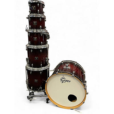 Used Gretsch Drums 6 Piece catalina maple square badge deep cherry burst Drum Kit