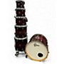 Used Gretsch Drums 6 Piece catalina maple square badge deep cherry burst Drum Kit deep cherry burst