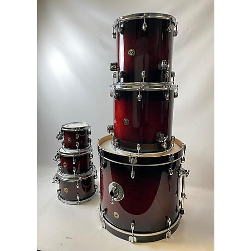 Gretsch Drums Used Gretsch Drums 6 piece Catalina Maple Dark Cherry Burst Drum Kit Dark Cherry Burst