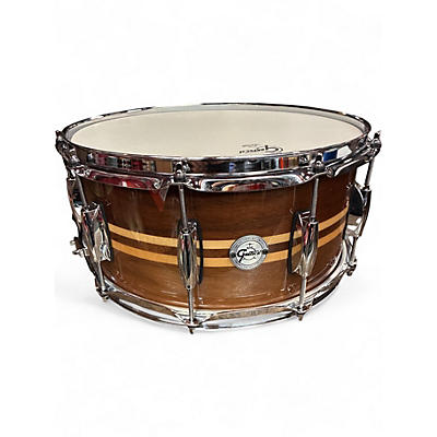 Used Gretsch Drums 6.5X14 Full Range Snare Brown Drum