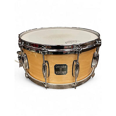 Used Gretsch Drums 6.5X14 Full Range Snare Natural Drum