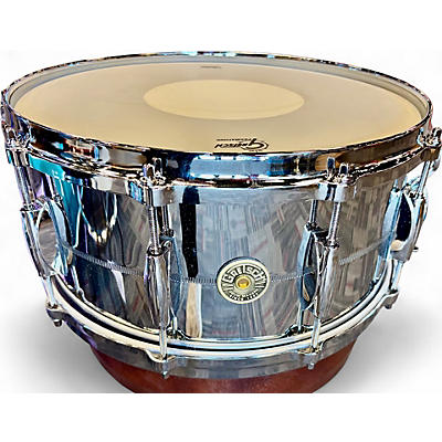 Used Gretsch Drums 6.5X14 G4164 Snare Chrome Over Brass Drum