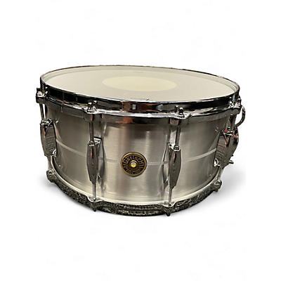 Used Gretsch Drums 6.5X14 G4164SA USA SOLID ALUMINUM Natural Drum