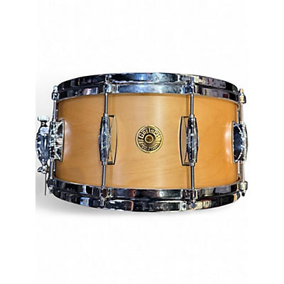 Used Gretsch Drums 6.5X14 USA Custom Ridgeland Snare Satin Natural Drum