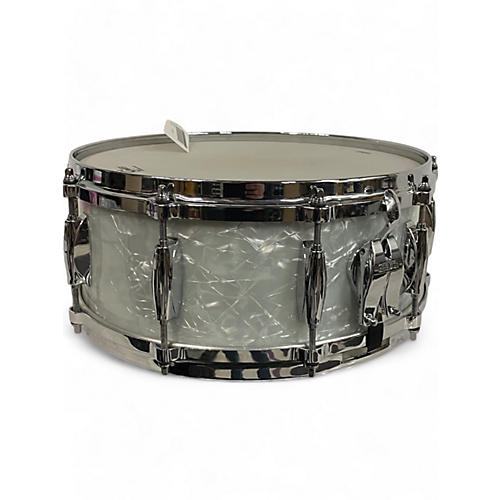 Used Gretsch Drums 6.5X14 usa custom snare white pearliod Drum white pearliod 15