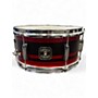 Used Gretsch Drums 6X12 Catalina Snare RED BLACK STRIPED SPARKLE Drum RED BLACK STRIPED SPARKLE 90