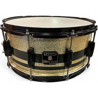 Used Gretsch Drums 6X14 Catalina Club Series Snare Black and Gold Sparkle Drum