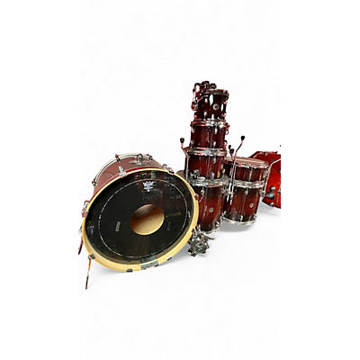 Used Gretsch Drums 7 Piece Catalina Maple Crimson Red Trans Drum Kit