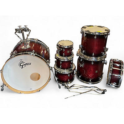 Used Gretsch Drums 7 Piece Catalina Maple Dark Cherry Burst Drum Kit