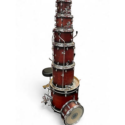 Used Gretsch Drums 7 Piece Catalina Maple Satin Deep Cherry Burst Drum Kit
