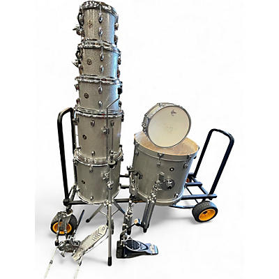 Used Gretsch Drums 7 Piece Catalina Maple Silver Sparkle Drum Kit