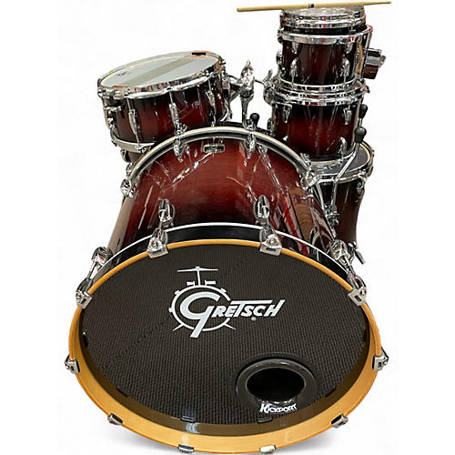 Used Gretsch Drums 7 Piece RENOWN RED CHERRY BURST Drum Kit RED CHERRY BURST