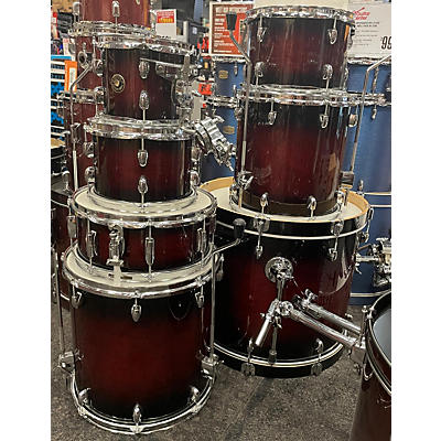 Used Gretsch Drums 7 piece Catalina Maple Dark Cherry Burst Drum Kit