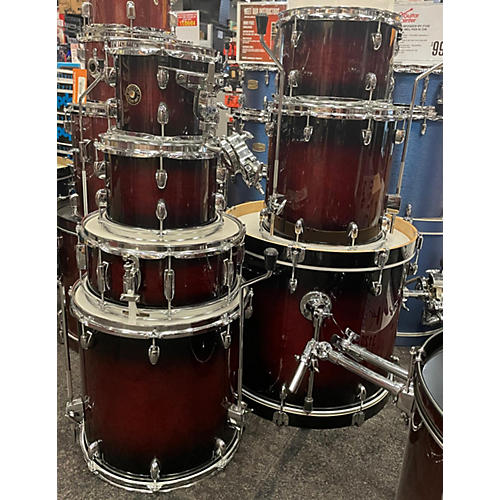 Gretsch Drums Used Gretsch Drums 7 piece Catalina Maple Dark Cherry Burst Drum Kit Dark Cherry Burst