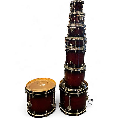 Used Gretsch Drums 8 Piece Catalina Maple red sunburst Drum Kit