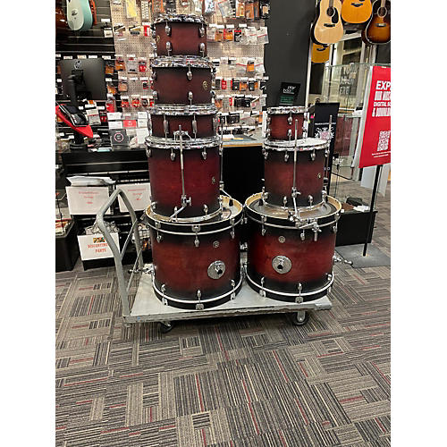 Gretsch Drums Used Gretsch Drums 8 piece Catalina Maple Cherry Fade Drum Kit cherry fade