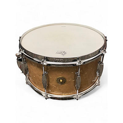 Used Gretsch Drums 8X14 GK071415 Broadkaster Snare Drum Amber Pearl Drum