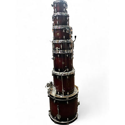 Used Gretsch Drums Catalina Maple 6pc Dark Cherry Burst Drum Kit