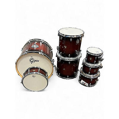 Used Gretsch Drums Catalina Maple 6pc Dark Cherry Burst Drum Kit