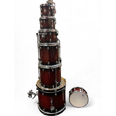 Used Gretsch Drums Catalina Maple 6pc Dark Cherry Burst Drum Kit