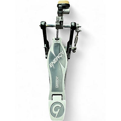 Used Gretsch Drums Large ENERGY KICK PEDAL Black and Silver Drum