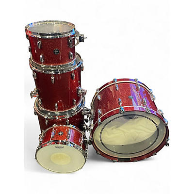 Used Gretsch Guitars 5 Piece Renown Burnt Orange Sparkle Drum Kit