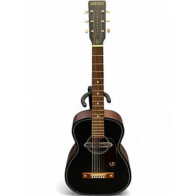 Used Gretsch Guitars Deltoluxe Parlor Black Acoustic Electric Guitar