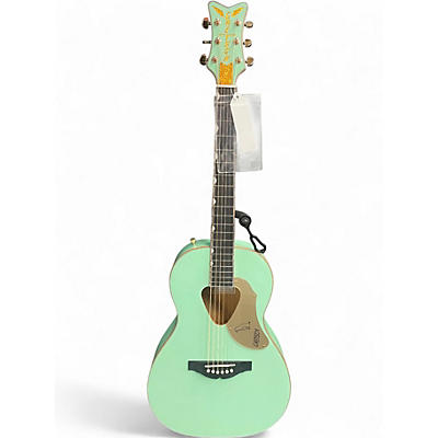 Used Gretsch Guitars G5021WPE Rancher Penguin Parlor Turquoise Acoustic Electric Guitar