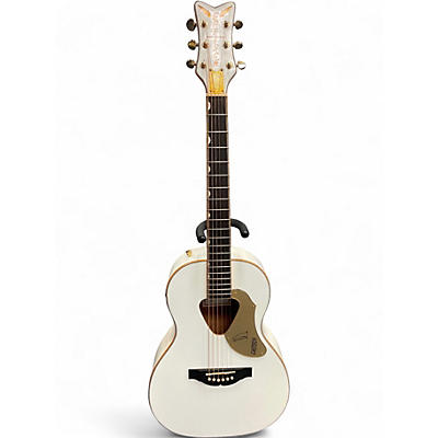 Used Gretsch Guitars G5021WPE Rancher Penguin Parlor White Acoustic Electric Guitar