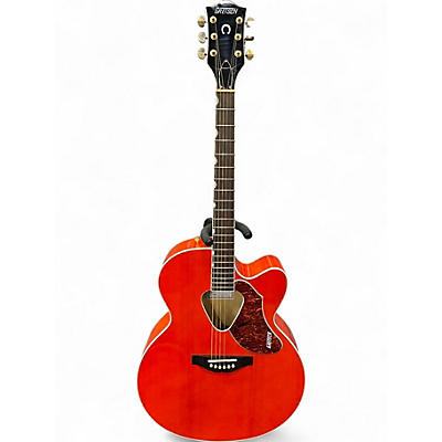 Used Gretsch Guitars G5022CE Rancher Jumbo Orange Acoustic Electric Guitar