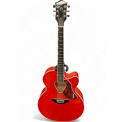 Used Gretsch Guitars G5022CE Rancher Jumbo Red Acoustic Electric Guitar