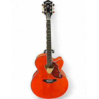Used Gretsch Guitars G5022CE Rancher Jumbo Trans Orange Acoustic Electric Guitar