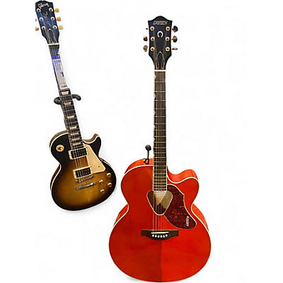 Used Gretsch Guitars G5022CE Rancher Jumbo Western Orange Acoustic Electric Guitar